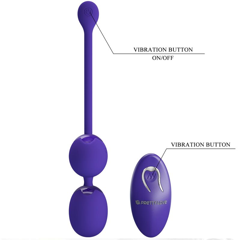 Pretty Love Willie Youth Bolas Violeta – Control Remoto Con Vibración Para Estimulación Intima