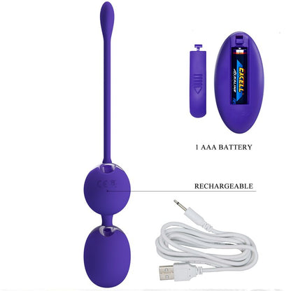 Pretty Love Willie Youth Bolas Violeta – Control Remoto Con Vibración Para Estimulación Intima