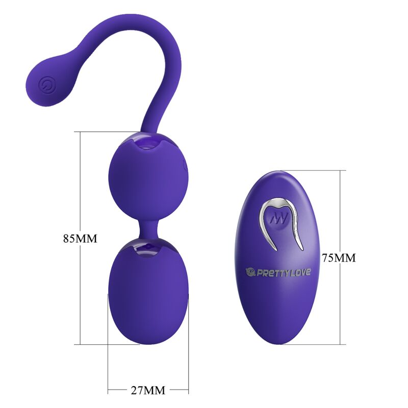 Pretty Love Willie Youth Bolas Violeta – Control Remoto Con Vibración Para Estimulación Intima