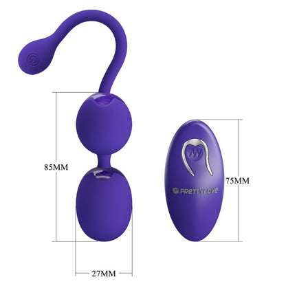 Pretty Love Willie Youth Bolas Violeta – Control Remoto Con Vibración Para Estimulación Intima