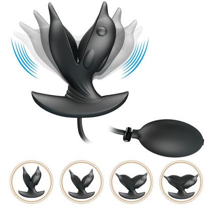 PRETTY LOVE Plug anale gonfiabile a forma di delfino – Giocattolo sessuale ricaricabile per un piacere affidabile