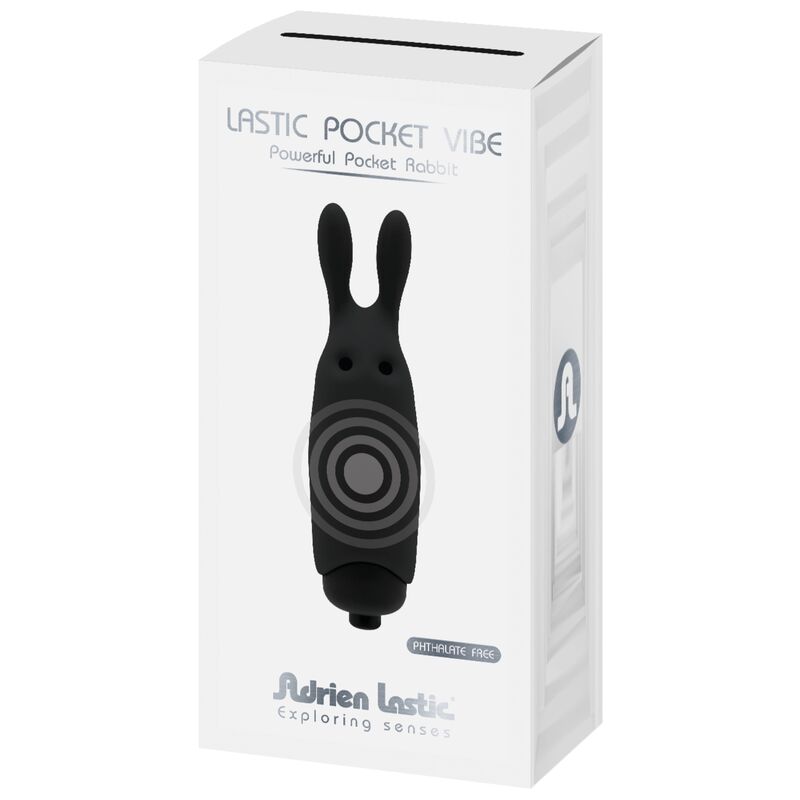 ADRIEN LASTIC - LASTIC POCKET BLACK RABBIT POCKET VIBRATOR