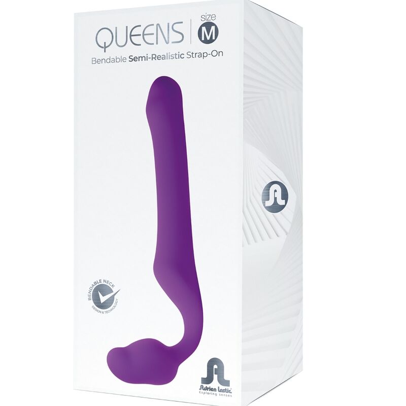 Adrien Lastic Queens Strap-On Flessibile Viola Taglia M – Giocattolo sessuale in silicone medico con design senza spalline