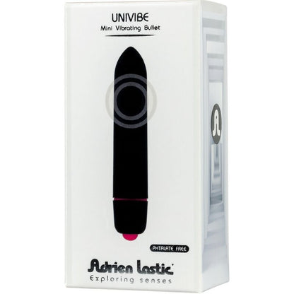 ADRIEN LASTIC Univibe Mini Bala Vibradora Negra – Diseño Elegante Y Discreto Para Placer Intimo
