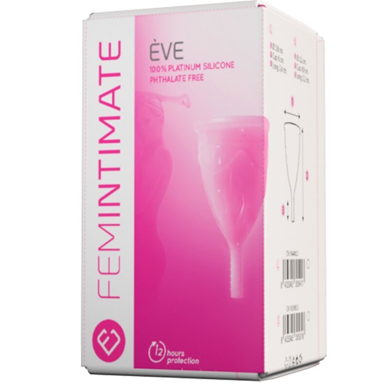 Coppetta mestruale FEMINTIMATE EVE taglia L – Silicone ipoallergenico per il comfort quotidiano