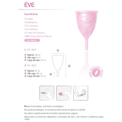 Coppetta mestruale FEMINTIMATE EVE taglia L – Silicone ipoallergenico per il comfort quotidiano