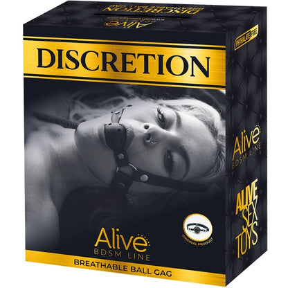 ALIVE Mordaza Transpirable Negra – Diseño Confortable Para Placer Discreto