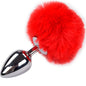 Comprar ALIVE Anal Pleasure Plug Liso Metal Con Pompon Rojo Talla L – Diseño Elegante Para Experiencia Sensorial Única-Noxtic