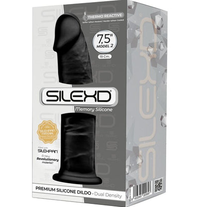 SILEXD Modello 2 Premium Silicone Nero – Design Realistico per un Piacere Intenso