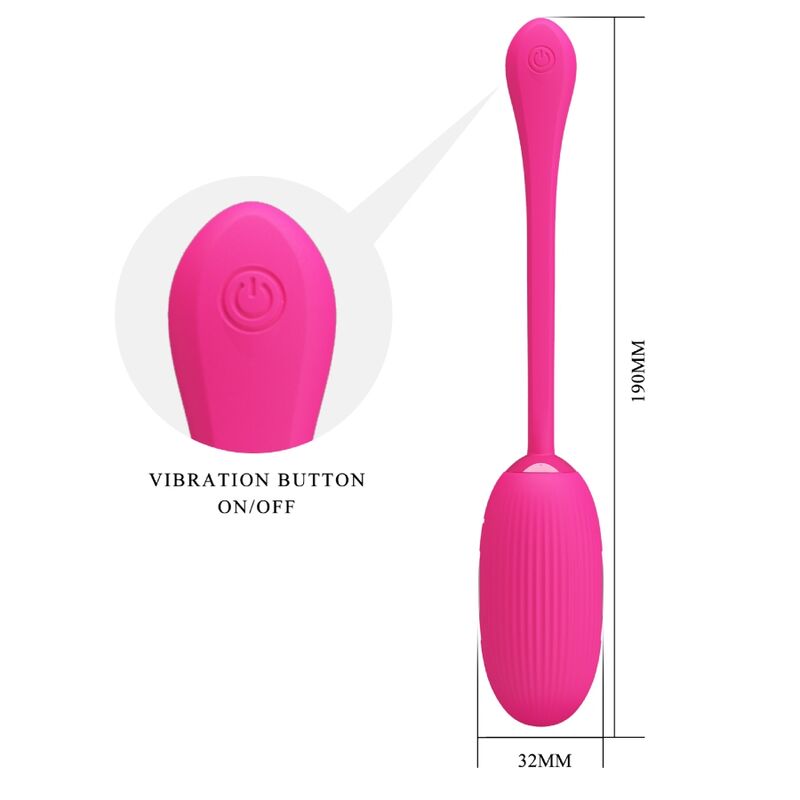 Pretty Love Doreen Huevo Vibrador Recargable Magenta – Estimulador Con Control Remoto Para Placer Personalizado