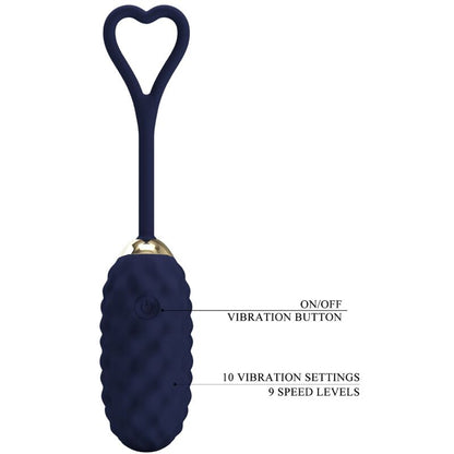 PRETTY LOVE Uovo vibrante con telecomando blu – Silicone medico ipoallergenico per un piacere sicuro