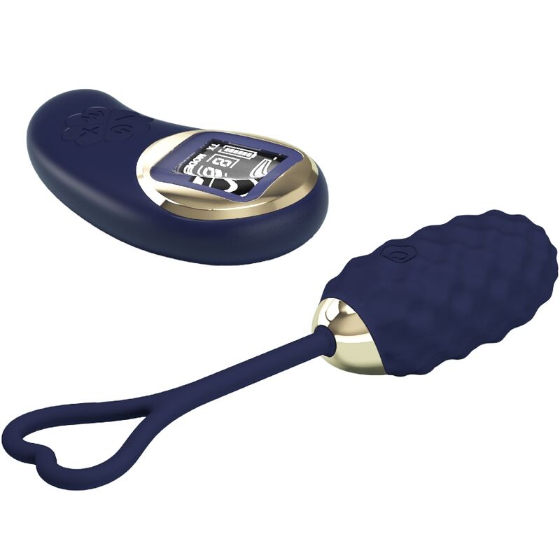 PRETTY LOVE Uovo vibrante con telecomando blu – Silicone medico ipoallergenico per un piacere sicuro