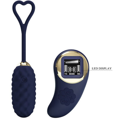 PRETTY LOVE Uovo vibrante con telecomando blu – Silicone medico ipoallergenico per un piacere sicuro