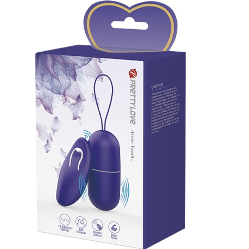 Pretty Love Arvin Huevo Vibrador Control Remoto Violeta – Diseño Ergonómico Para Estimulación Sensacional