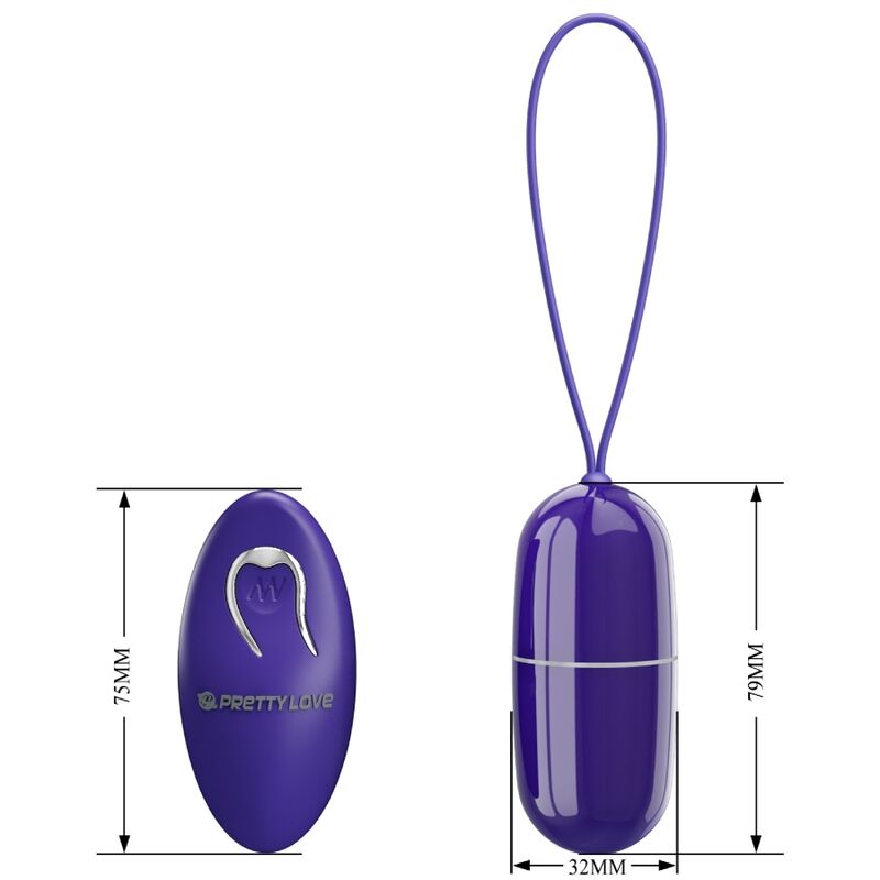 Pretty Love Arvin Huevo Vibrador Control Remoto Violeta – Diseño Ergonómico Para Estimulación Sensacional