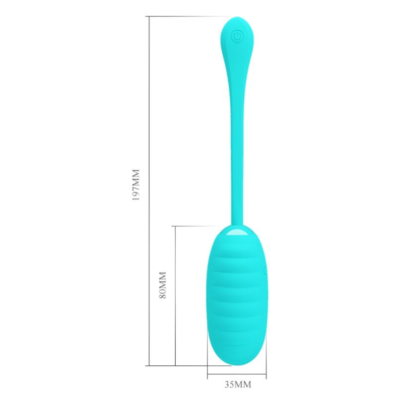 PRETTY LOVE Kirk Huevo Vibrador Recargable Verde Claro – Diseño Compacto Para Placer Discreto