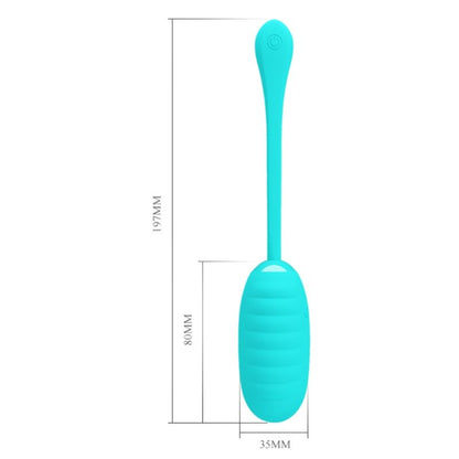 PRETTY LOVE Kirk Huevo Vibrador Recargable Verde Claro – Diseño Compacto Para Placer Discreto