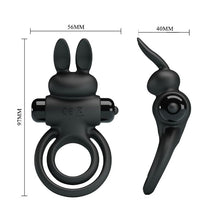 Pretty Love Anillo Vibrador Conejo Negro – Diseño Elegante Para Placer Sensual