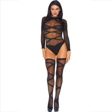 LEG AVENUE - 2-PIECE BODYSUIT + TIGHTS SET