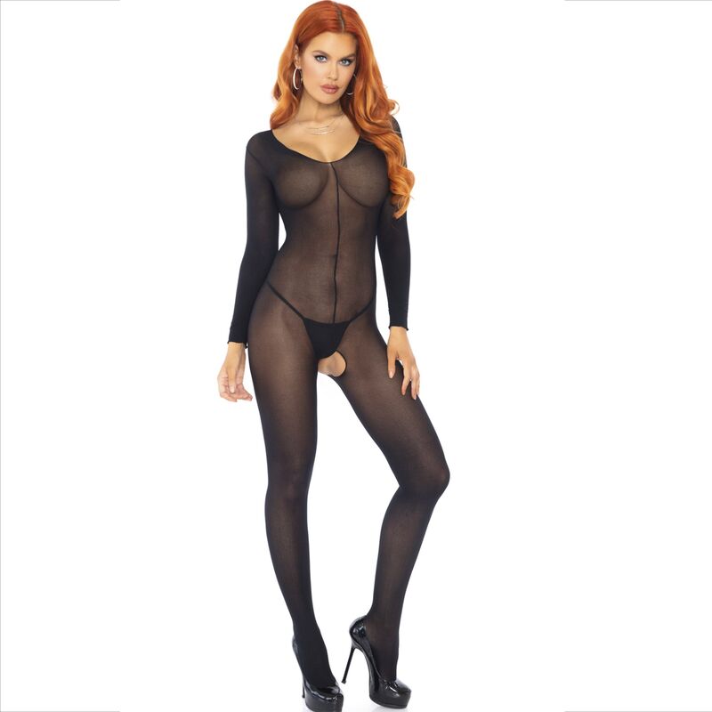 Bodystocking a maniche lunghe nero LEG AVENUE – Design elegante con comfort sensuale