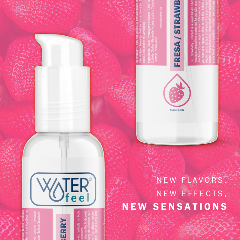 WATERFEEL - LUBRICANTE BASE AGUA FRESA 175 ML-WATERFEEL-Noxtic
