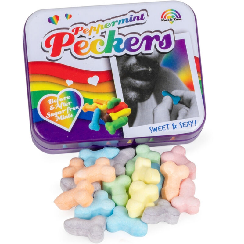 SPENCER &amp; FLEETWOOD Peckers Caramelle alla Menta Arcobaleno – Deliziose Caramelle Senza Zucchero per Soddisfare la Tua Voglia