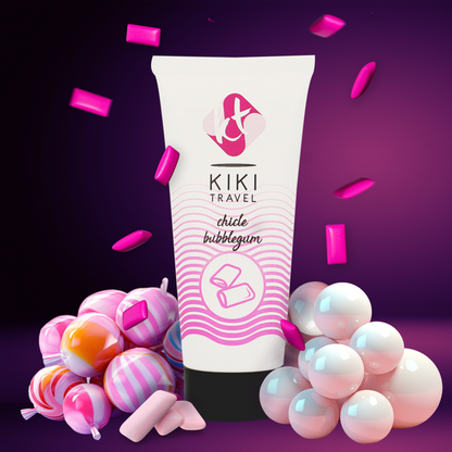 KIKÍ Travel Lubricante Sabor A Chicle 50 Ml – Lubricante Suave Para Placer Sensorial