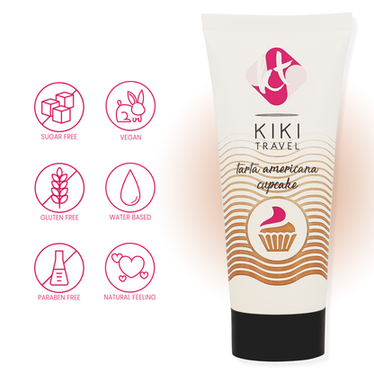 Comprar KIKÍ Travel Gel Deslizante Sabor Tarta Americana Cupcake 50 Ml – Lubricante A Base De Agua Para Sensación Sedosa-Noxtic