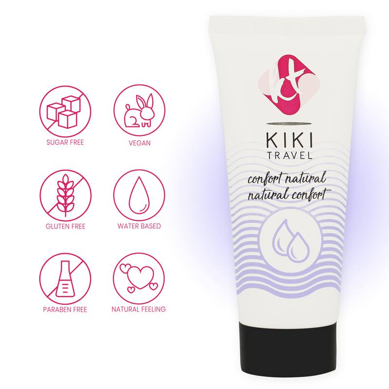 Comprar KIKÍ Travel Gel Deslizante Natural Confort 50 Ml – Lubricante A Base De Agua Con Sensación Sedosa-Noxtic