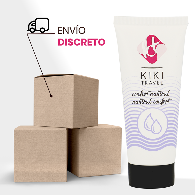 KIKÍ Travel Natural Comfort Gliding Gel 50 ml – Lubrificante a base d'acqua dalla consistenza setosa