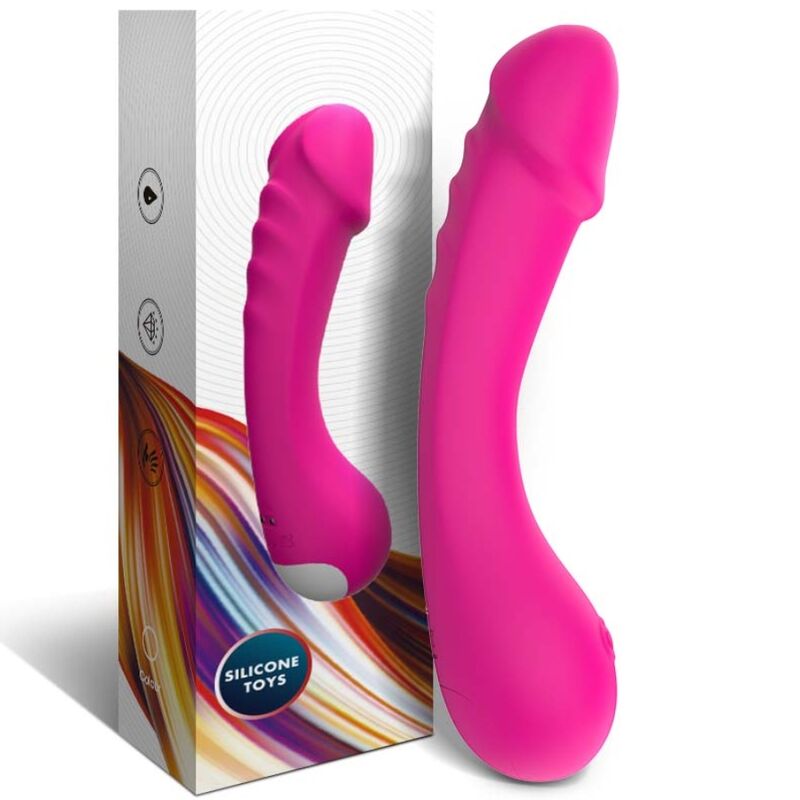 ARMONY Dildo Vibrador Punto G Fucsia – Silicona Médica Para Placer Confortable
