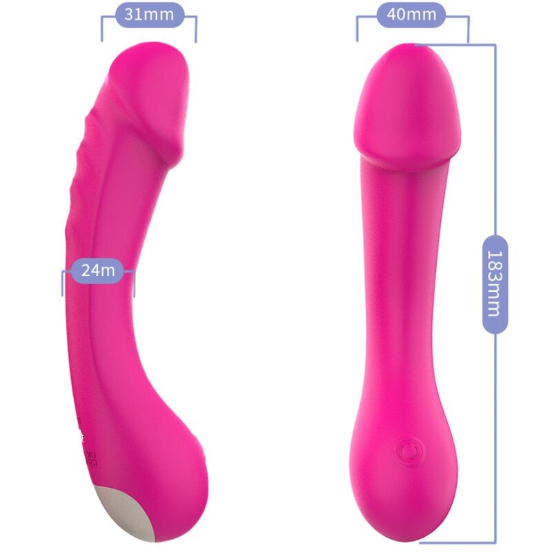 ARMONY Dildo Vibrador Punto G Fucsia – Silicona Médica Para Placer Confortable