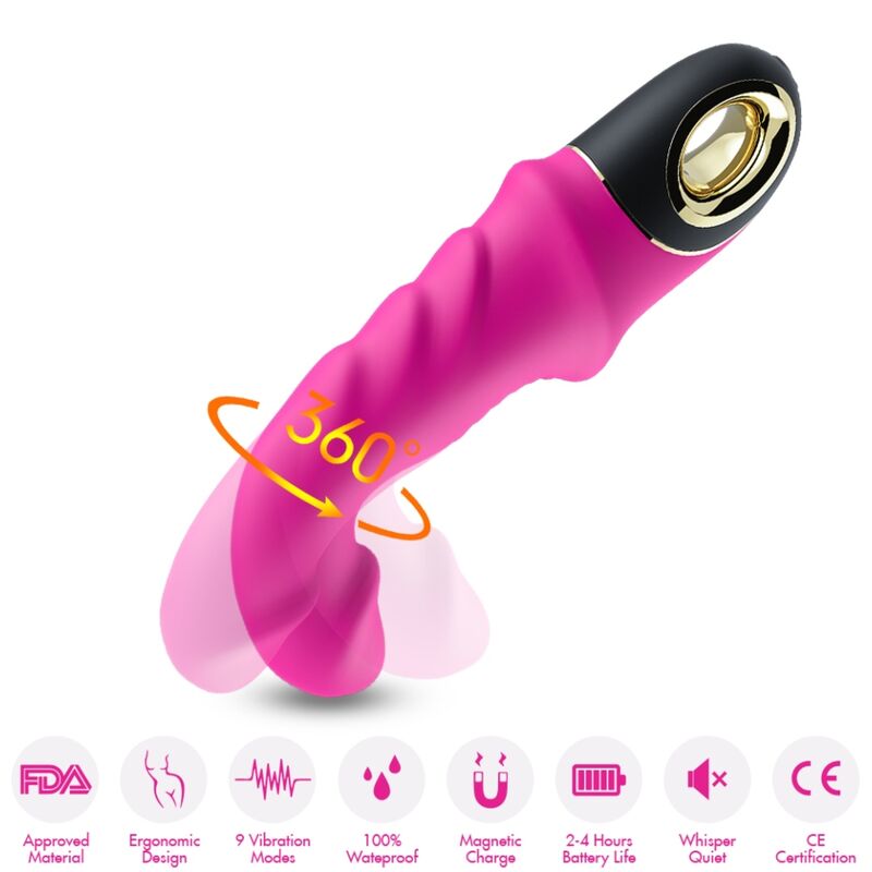 Dildo vibrante ARMONY Joyblade Fuchsia – Design moderno con rotazione per un piacere personalizzato
