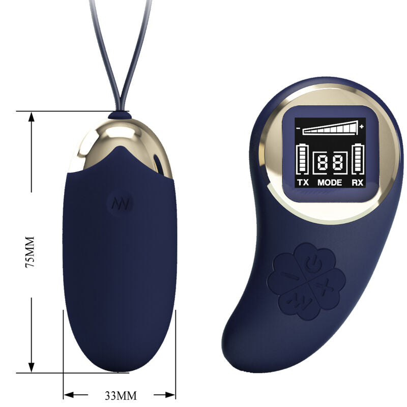 Pretty Love Mina Uovo Vibrante Blu – Giocattolo con 10 Impostazioni di Vibrazione per un Piacere Personalizzato