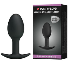 PRETTY LOVE Plug Anal Silicona 6.5 Cm Negro – Diseño Ergonómico Para Comodidad y Estimulación