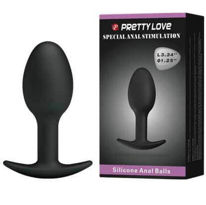 PRETTY LOVE Plug Anal Silicona 6.5 Cm Negro – Diseño Ergonómico Para Comodidad y Estimulación