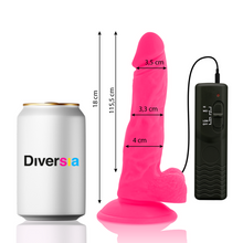 DIVERSIA Dildo Realista Flexible Rosa 18 cm – Diseño Ergonómico Con Vibración Para Placer Único