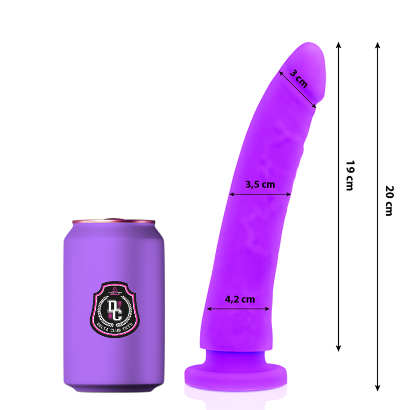 DELTA CLUB - DILDO REALISTA LILA SILICONA MEDICA 20 CM -O- 4 CM-DELTACLUB-Noxtic
