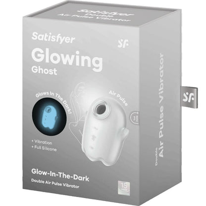 Satisfyer Glowing Ghost Air Pulse Y Vibrador Amarillo – Juguete Ergonómico Con Tecnología De Pulsación De Aire