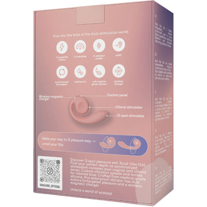 Snail Vibe Gizi Dual Stimulator Rosa – Stimolatore dal Design Ergonomico e Curvo