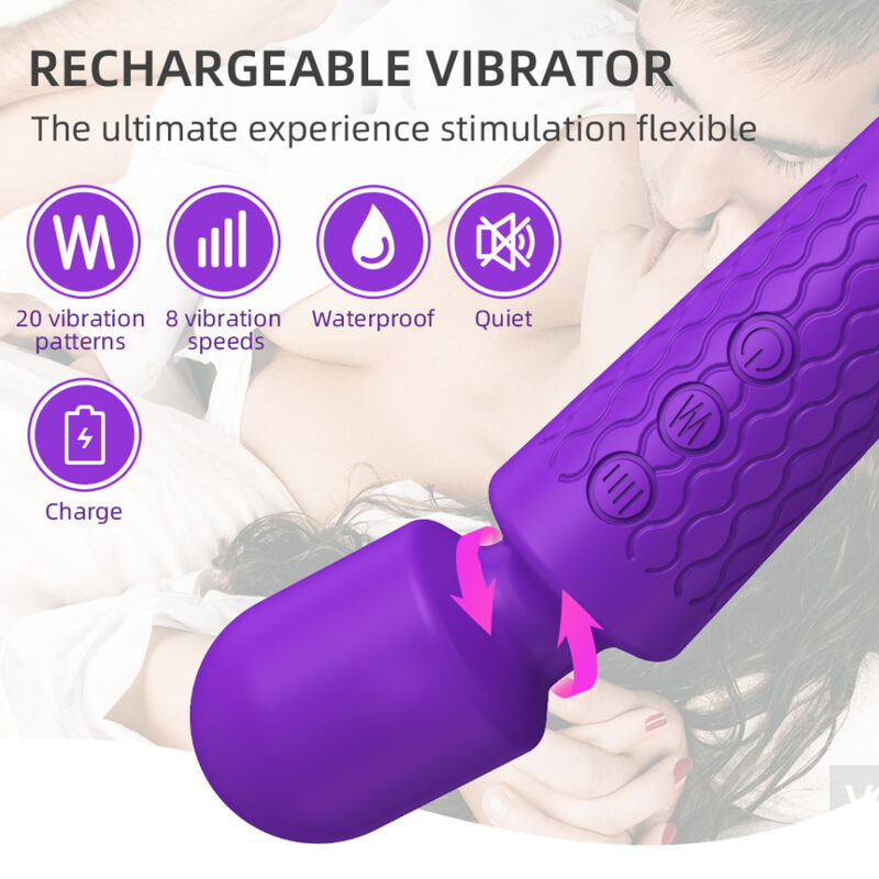 Massaggiatore ARMONY Violet – Vibratore con 8 intensità e 20 modalità di vibrazione