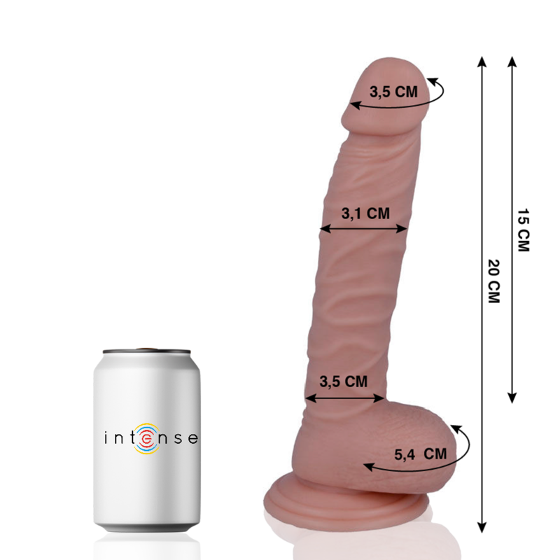 MR INTENSE Dildo Realista 20 Cm – Tacto Suave Con Diseño Natural Para Uso Placentero