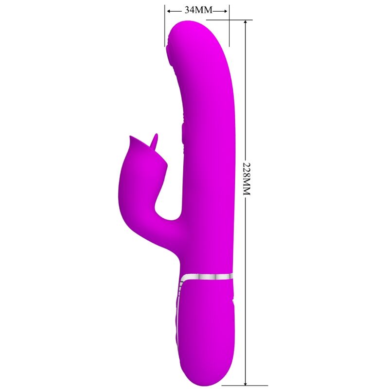 Pretty Love Vibrador Rabbit Con Licking Fucsia – 7 Modos De Estimulación Para Placer Dual