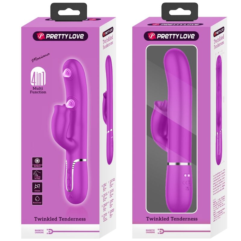 Pretty Love Vibrador Rabbit Con Licking Fucsia – 7 Modos De Estimulación Para Placer Dual