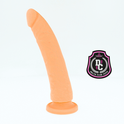 Dildo realistico DELTA CLUB, silicone medico naturale, 23 cm – Design confortevole per il piacere personale