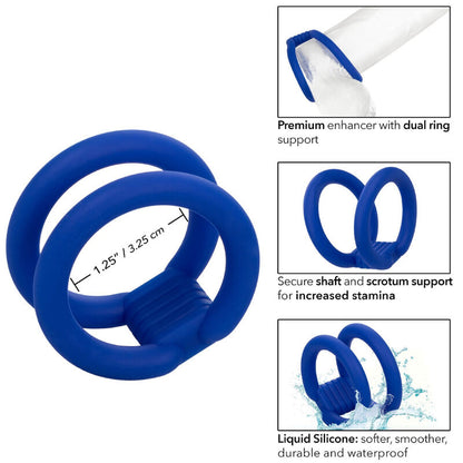 Comprar CALEXOTICS Admiral Jaula Doble Azul – Diseño Innovador Para Mayor Sensibilidad-Noxtic