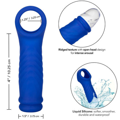 Custodia in silicone CALEXOTICS Admiral Wave blu – Circonferenza aumentata per un maggiore comfort