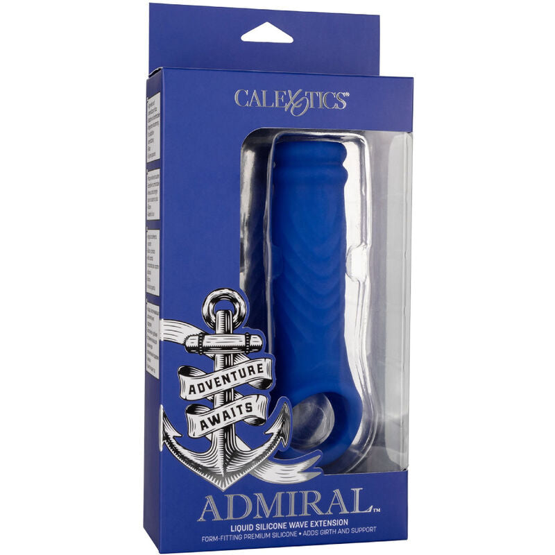 Custodia in silicone CALEXOTICS Admiral Wave blu – Circonferenza aumentata per un maggiore comfort