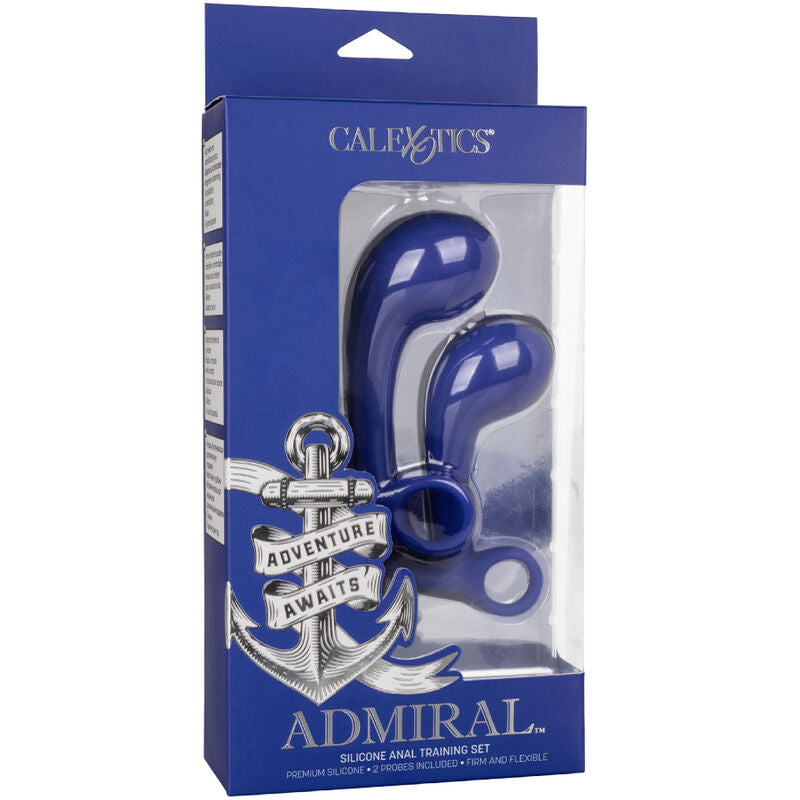 CALEXOTICS Admiral Set 2 Plug Anal Azul – Set De Entrenamiento Con Diseño Seguro Y Confiable