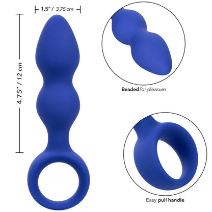 CALEXOTICS Admiral Plug Anal Avanzado Azul – Silicona Médica Suave Para Comodidad Óptima